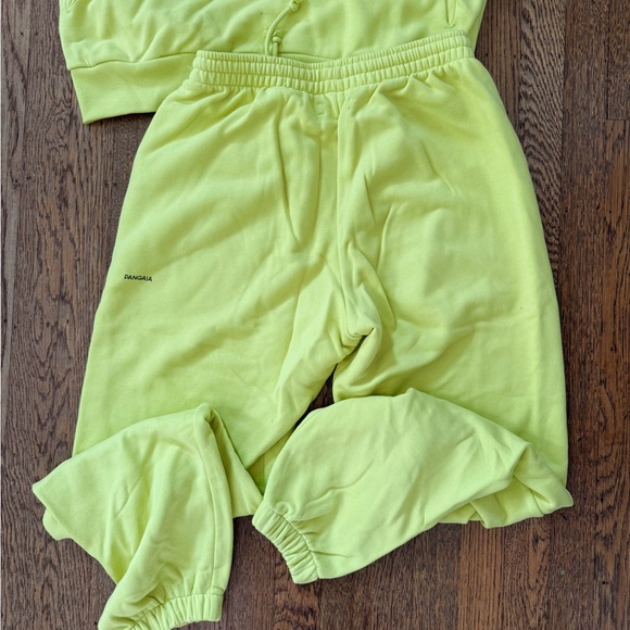 Pangaia 365 Hoodie and Track Pants Set Lime Green XXS